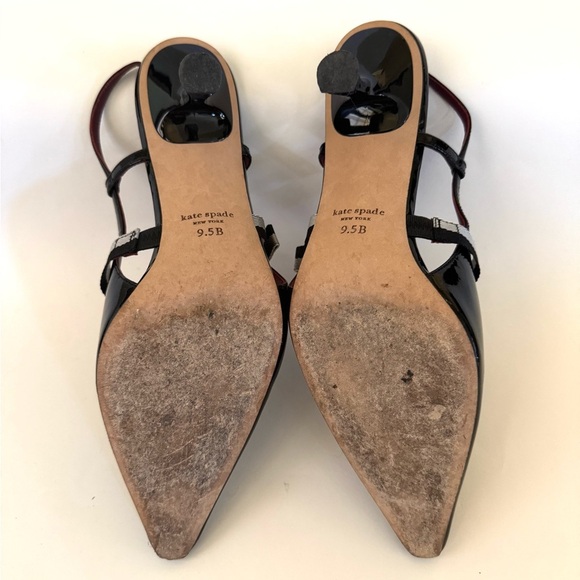 Kate Spade New York Maritza Pointed Slingback Patent Leather Pumps, Size 9.5B - Picture 6 of 11
